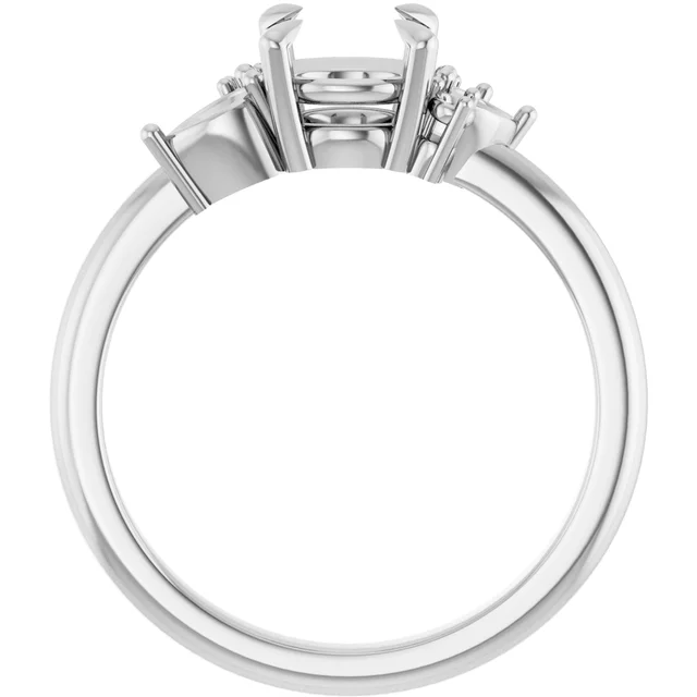 Claw-Prong Accented Engagement Ring - Image 3