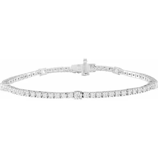 Lab-Grown Diamond Line Bracelet - Image 3