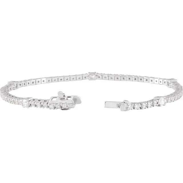 Lab-Grown Diamond Line Bracelet - Image 4