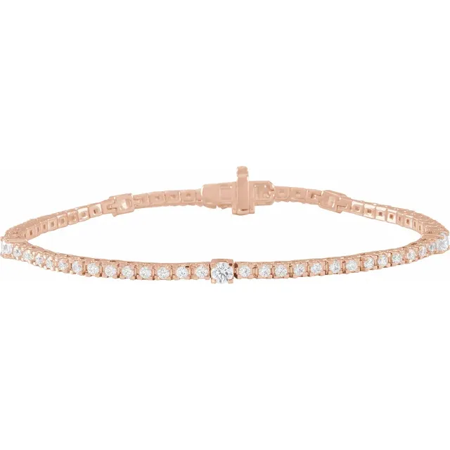 Lab-Grown Diamond Line Bracelet - Image 5