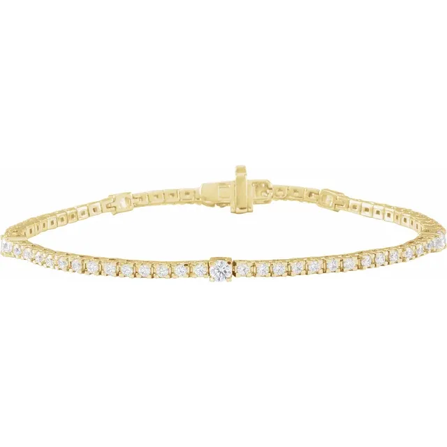 Lab-Grown Diamond Line Bracelet