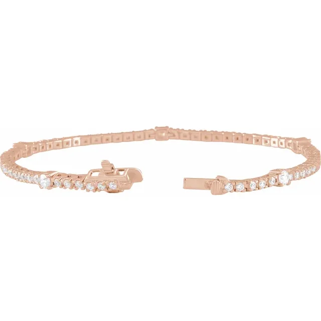 Lab-Grown Diamond Line Bracelet - Image 6