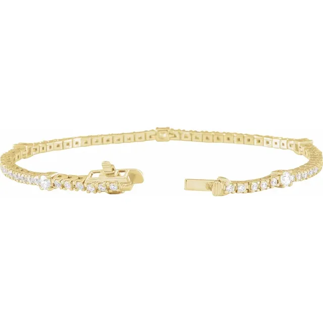Lab-Grown Diamond Line Bracelet - Image 2