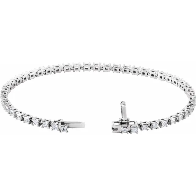 Lab-Grown Diamond Line Bracelet - Image 3