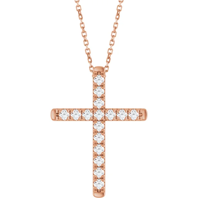 French-Set Cross Necklace or Pendant - Image 5