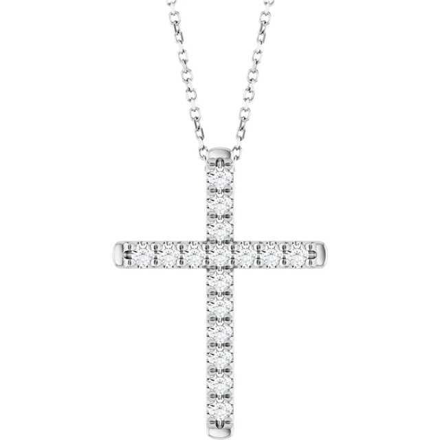 French-Set Cross Necklace or Pendant - Image 3