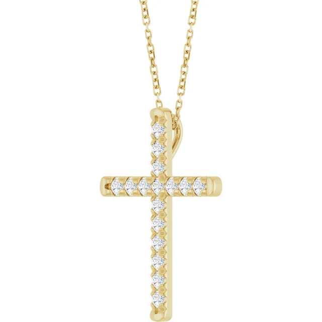 French-Set Cross Necklace or Pendant - Image 2