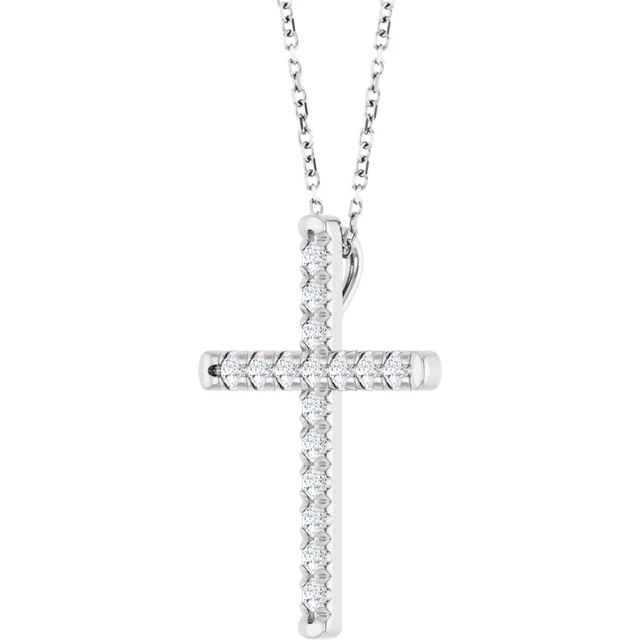 French-Set Cross Necklace or Pendant - Image 4