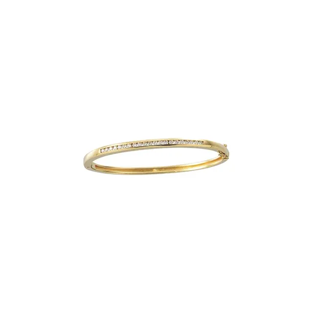 Accented Hinged Bangle Bracelet
