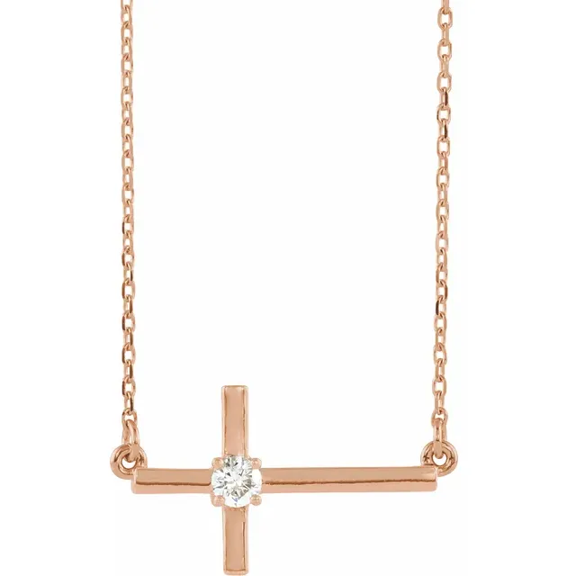 Sideways Cross Necklace or Center - Image 3
