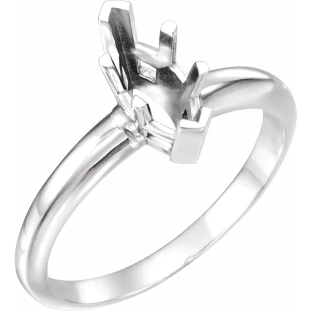 V-End Solitaire Engagement Ring - Image 2