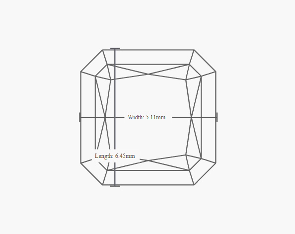 GIA 1.00 Carat H-VVS1 Ideal Cut Radiant Diamond - Image 2