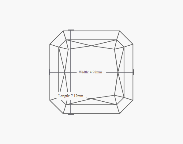 GIA 1.00 Carat H-VS1 Ideal Cut Radiant Diamond - Image 2