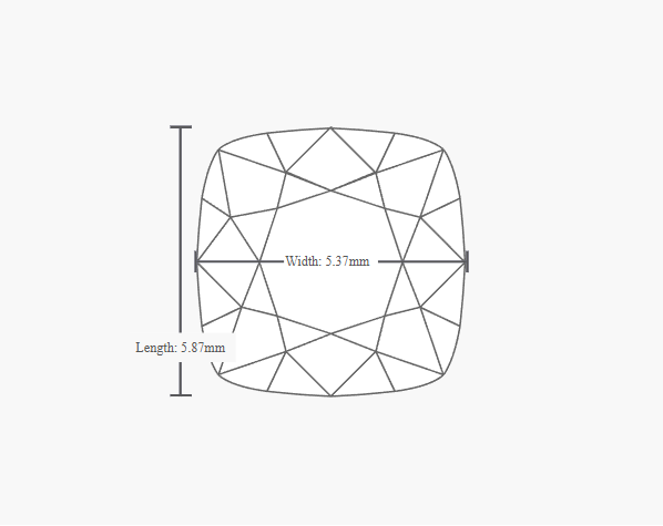 GIA 1.00 Carat H-VS1 Very Good Cut Cushion Modified Diamond - Image 2