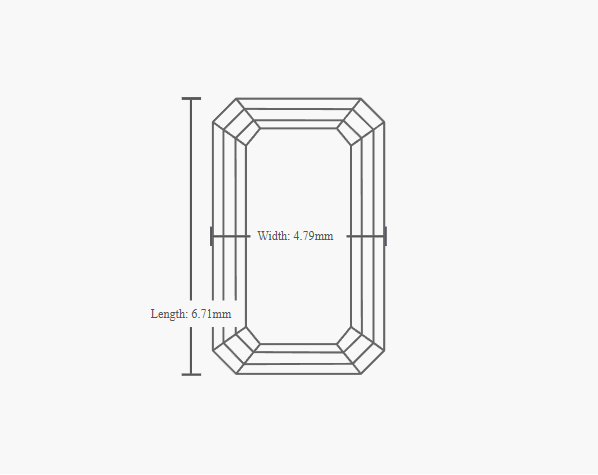 GIA 1.05 Carat H-VS1 Ideal Cut Emerald Diamond - Image 2