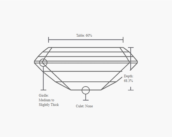 GIA 1.05 Carat H-VS1 Ideal Cut Emerald Diamond - Image 3
