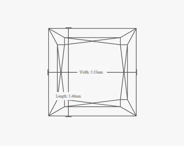 GIA 1.01 Carat H-VVS2 Ideal Cut Princess Diamond - Image 2