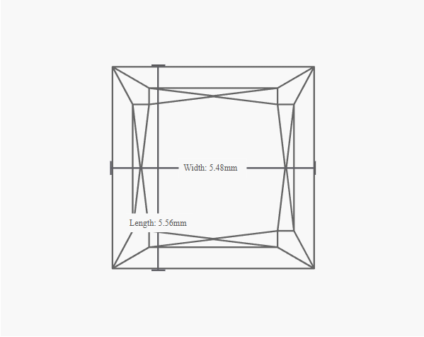 GIA 1.00 Carat H-VS1 Ideal Cut Princess Diamond - Image 2