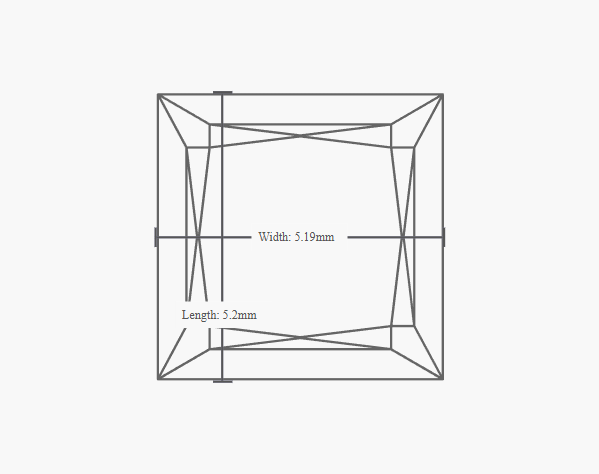 GIA 1.00 Carat H-VS1 Very Good Cut Princess Diamond - Image 2