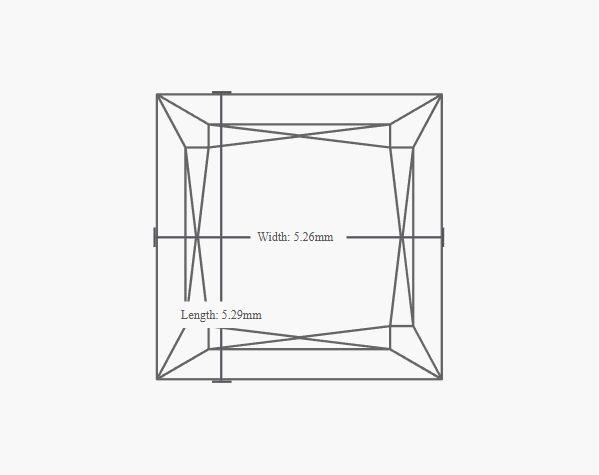 GIA 1.00 Carat H-VS1 Very Good Cut Princess Diamond - Image 2