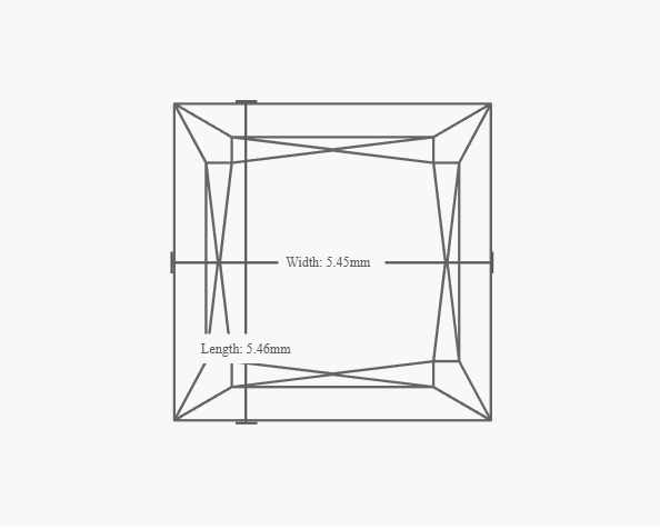 GIA 1.01 Carat H-VS1 Ideal Cut Princess Diamond - Image 2