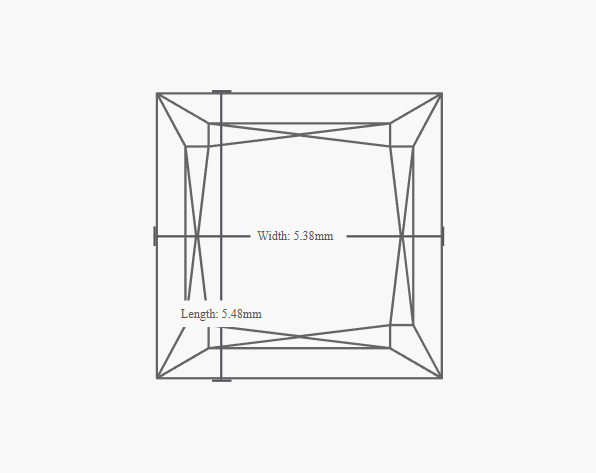 GIA 1.01 Carat H-VS2 Ideal Cut Princess Diamond - Image 2