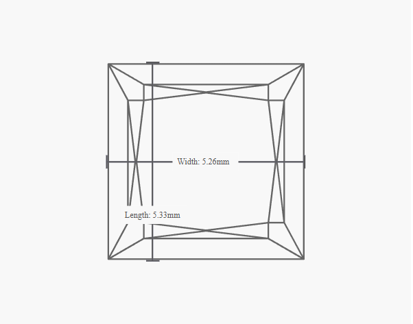 GIA 1.01 Carat H-VVS2 Very Good Cut Princess Diamond - Image 2