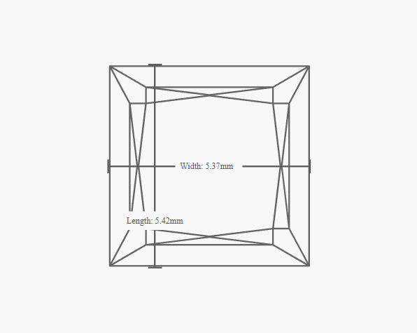 GIA 1.03 Carat H-VVS1 Ideal Cut Princess Diamond - Image 2