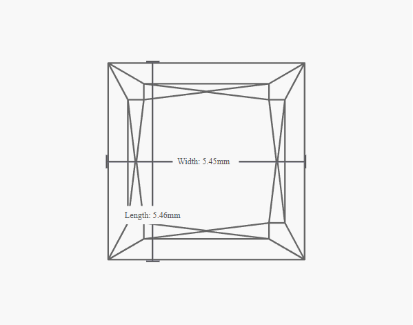 GIA 1.00 Carat E-VS2 Ideal Cut Princess Diamond - Image 2