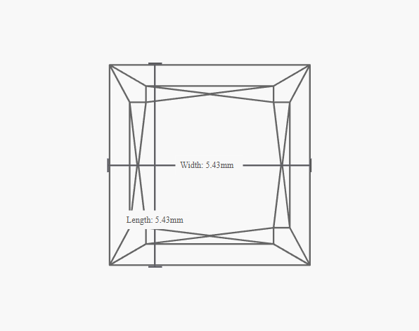 GIA 1.02 Carat H-VS2 Ideal Cut Princess Diamond - Image 2