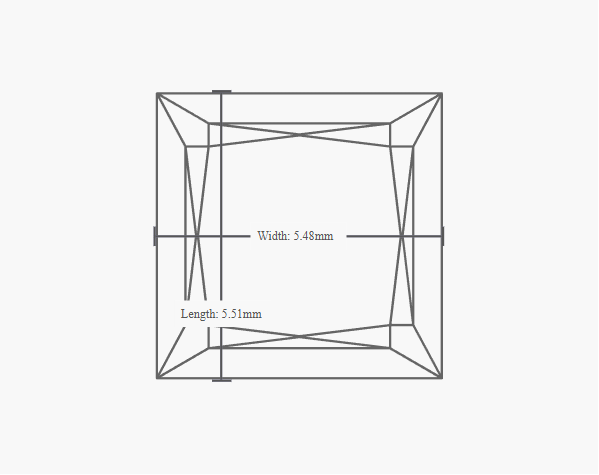 GIA 1.01 Carat H-VS1 Ideal Cut Princess Diamond - Image 2